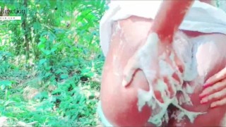 Bingal girl desi cut outdoor sweet bunrubbing