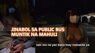 RISKY Public Bus Handjob with Guy I met online 40 years old