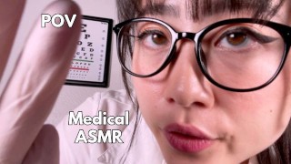 Eye Exam from Asian Doctor Tricks You -ASMR Handjob- KImmy Kalani