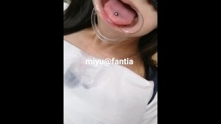 [Sample summary] Restrained a busty amateur. Oral, saliva, tongue, teeth, electric massager, anal vibrator, machine