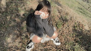 Noa-chan's wild pee! ! I urinated while climbing a mountain!