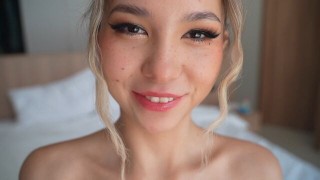 Stunning blonde and her tight pussy