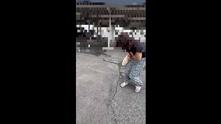 【個人撮影/不倫妻】ホテルに向かう車内と駐車場で連続アクメする不倫妻