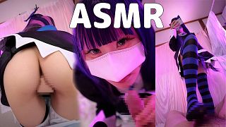 【中出しASMR】在宅コスで淫語囁き脳トロ！ストッキングのHな誘惑と孕ませ生中出ししちゃいました/// (パンティ＆ストッキングwithガーターベルト_ストッキング)