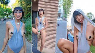 Exhibitionist Japanese Girl Flashes And Masturbates in Public