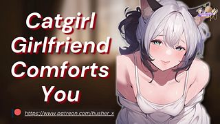 Catgirl Girlfriend Comforts You After A Nightmare