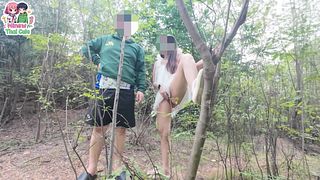 Thai girl gets her pussy licked in the forest before getting fucked. Outdoor thai