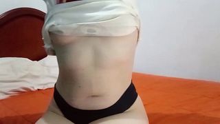 I cum hard opening myself with wet fingers