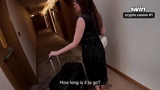 Unplanned sex in a hotel room between stepson and his stepmom