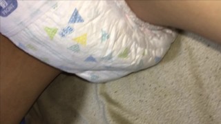 018 Excited about diaper peeing, wrapping diapers and masturbating!