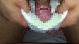 028 The greatest sexual excitement in a pink skirt! The inflated diaper feels good ♪