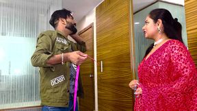 Indian trailer come to home for steaching blowuse and fuck her owner Full night sex video with huge cock hindi audio