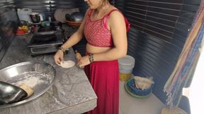Beautiful hot desi bhabhi very romantic fuck by his devar in kitchen.