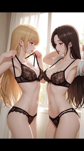 Models removing their top