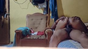 Tamil beautiful sister-in-law went to her angry boyfriend's house and celebrated him by making love to him