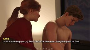 Caught by roommate when I'm masturbating. After that, she helped me to masturbate.