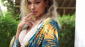 Petite and skinny teen fucked next to the mirror