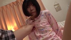 Downing Dad's Juice, Brunette Stepdaughter Blows in Shower