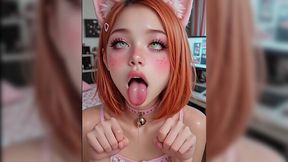 Sexy hentai babes show pleasure on ahegao face in AI comp