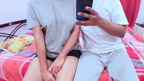 Cute Stepsister In Bed With Big-Brother.