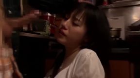 Asian MILF struggles with her massive tits while getting deepthroated in HD