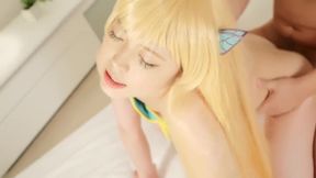 Sena's 4K Blonde Teen Cosplay Fantasy