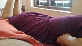 A wife and husband have a romance and she puts her dick in his mouth.