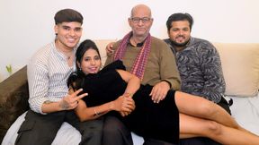 Indian Asian Desi Son and hi Girlfriend Sex Hardcore Four Some ,Three Some Haescore Foreplay and Fucking Video