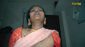 Desi Indian Kavita close up fuck with hairy pussy and happy riding