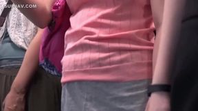 Busty married woman on crowded bus: Asahi, Kana, Harua, Yurina