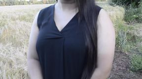 Public pick up brunette slut fucks and sucks black cock for money