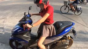 ”After a day out huge boobs Asian amateur jerked his big dick in the hotel”