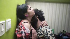 Sharun removing vaishnay's shirt and hot boobs press and kiss on boobs with hot romance, Shirt removal and hot boobs romance,