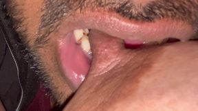 The shivering massage by Aunty in her bedroom