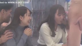 Jap BFFs Challenge Deep Throat Duel in Horny Houdini's Game!