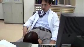 Elderly Doc's Slippery Asian Throat Exam