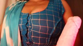 She shows her big boobs by doing pussy fingering and pussy fucking with dildo..