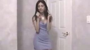 Dazzling brunette Indian webcam babe is stripping sexy