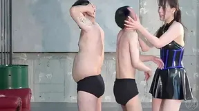 Pin-up Model Strikes Back By Slapping, Kicking And Stomping At Her Perverted Manager And Photographer