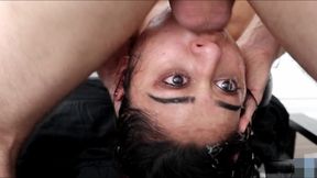 Extreme Tied Up Facefucking for a Submissive Indian Slut