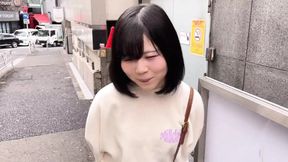 Creampied 20-year-old maid cafe girl in cowgirl position