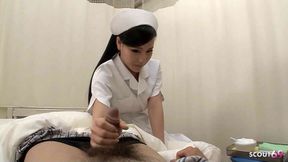Skinny Japanese Teen Nurse with small Tits seduce to uncensored risky Fuck at Hospital by client