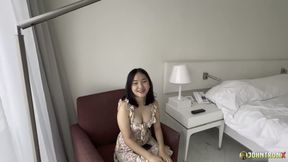 JohnTronX - Big fat creampie in that hot hairy twat of an amateur Asian babe