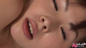 Busty Japanese girl Ran Monbu had a hot threesome uncenored.