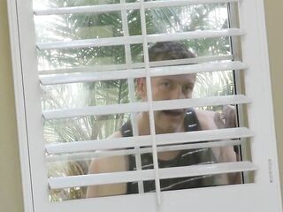 Window Creeper Catches Breasty Oriental Playgirl Sexting Episode To Boyfriend