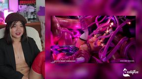 Cute Asian Streamer ExotiqFox Reacts to Hentai Compilation from Nestlabs