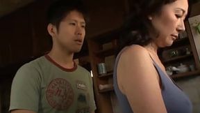 Asian MILF gives good head to her American boyfriend