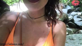 Risky masturbation in the middle of the jungle (JOI)