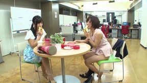 Busty Brunette Milf's Public Office Fetish