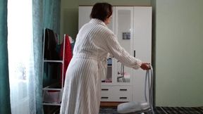 She wet her tits with urine and fucked them with a toy